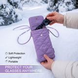 GS8003 Quilted Glasses Pouch with Strap — Soft Protection Crossbody Case